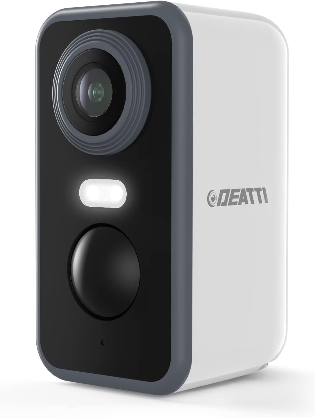 DEATTI Security Camera Outdoor Wireless, 2K Battery Operated WiFi CCTV Camera Systems, Outdoor/Indoor Home Security Camera with Siren Floodlight, PIR Motion Detection, 2-way Audio, IP66 Waterproof