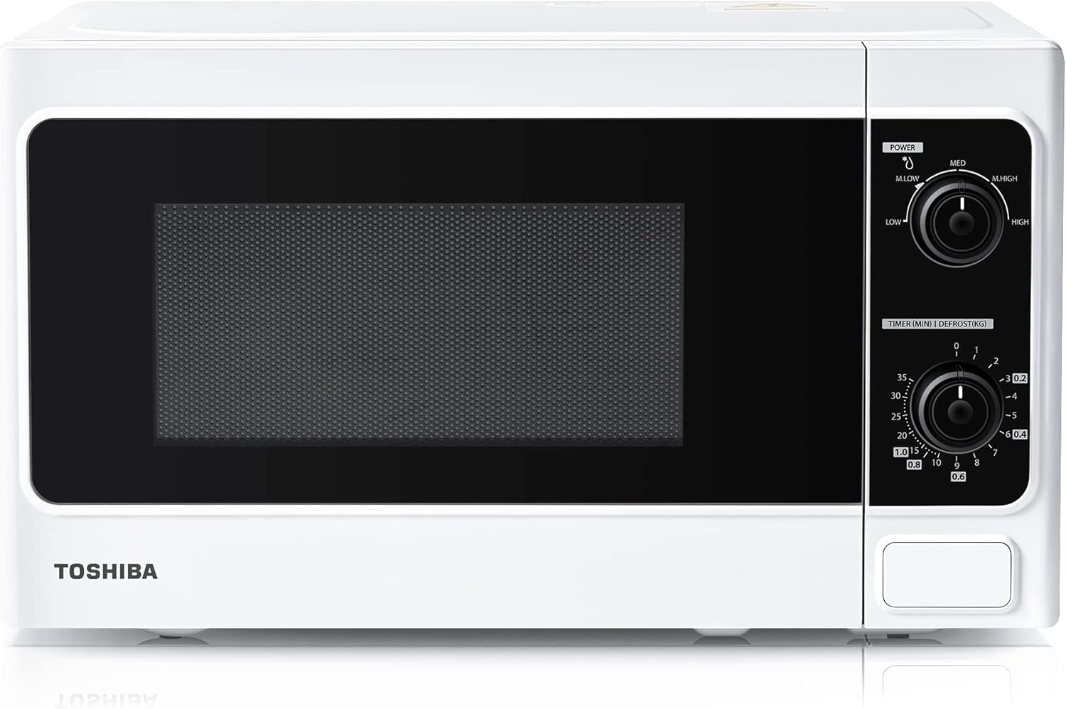 Toshiba 800w 20L Microwave Oven with Function Defrost and 5 Power Levels, Stylish Design – White - MM-MM20P(WH)